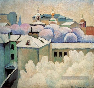  Mashkov Art - paysage d’hiver urbain 1914 Ilya Mashkov